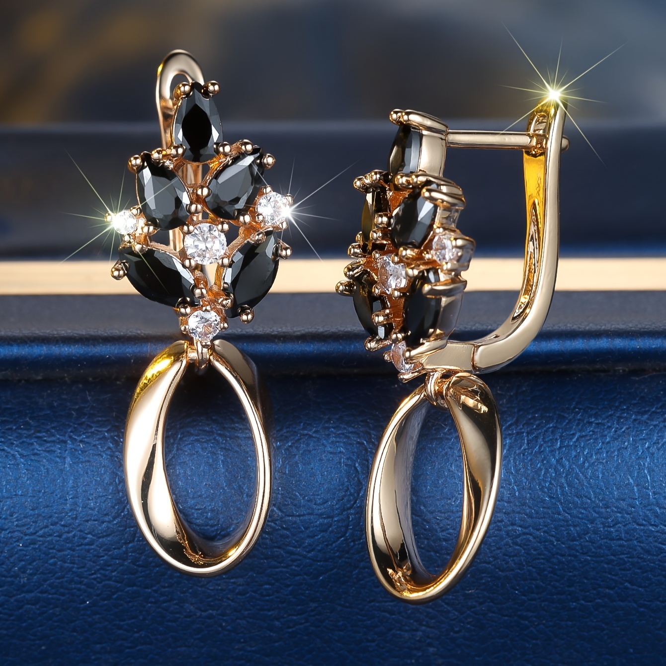 Women's Elegant Drop Earrings with Oval Designs